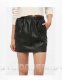 Leather Skirt With Elastic Waist